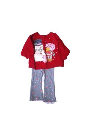 Strawberry Shortcake 2 Piece Baby Outfit 12 Months Sweatshirt/Pants Snowman
